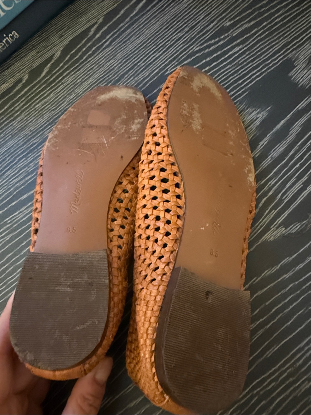 Madewell Mylie Ballet Flat Woven Leather Shoes Glove Fit Baked Clay Size 8.5 - Picture 11 of 13